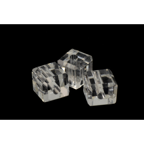 GLASS CUBE 6MM, TRANSPARENT CLEAR
